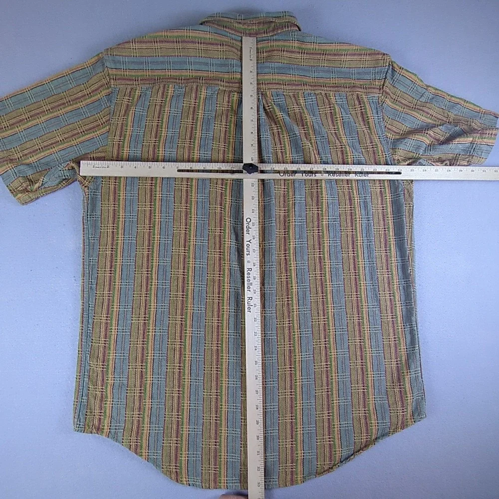 The Territory Ahead Southwestern Shirt Mens XXL Brown Striped Aztec Midweight